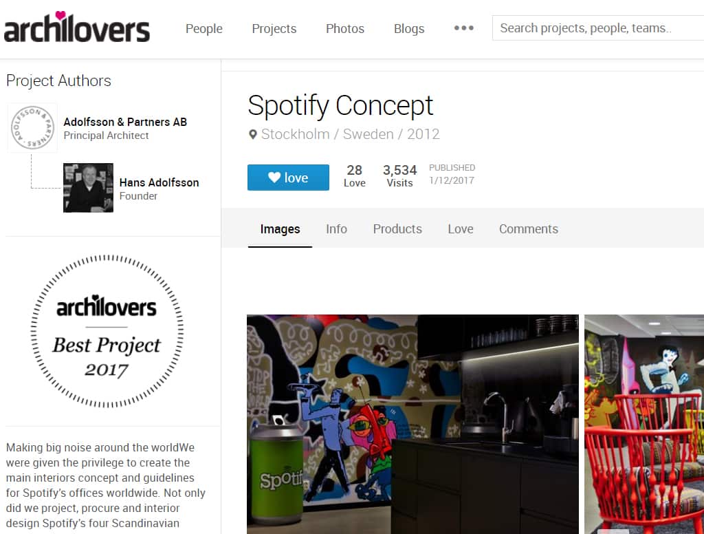 Archilovers – Spotify Concept